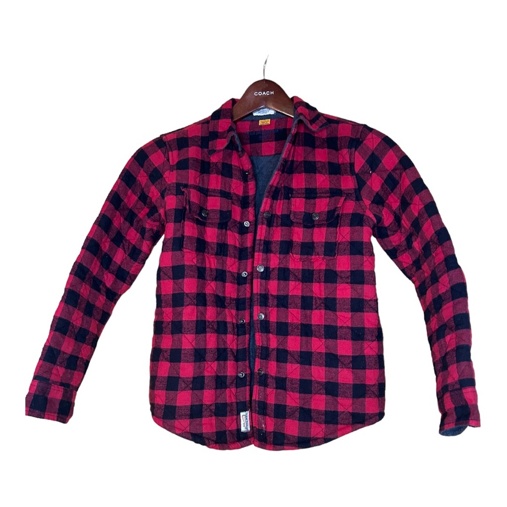 Boy’s Quilted Shacket (Shirt/Jacket) in Red & Black Sz.‎ 12